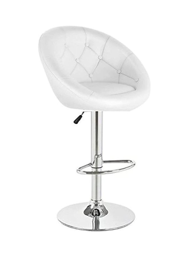 أيه كيه أف كرسي مفرد بقضيب دوارقابل للتعديل بتصميم عصري أبيض 48D x 50W x 105Hسم  - Image 1