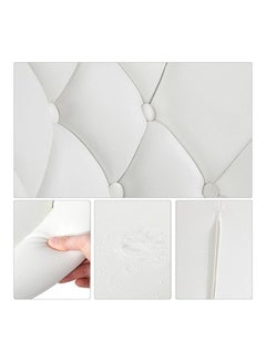 أيه كيه أف كرسي مفرد بقضيب دوارقابل للتعديل بتصميم عصري أبيض 48D x 50W x 105Hسم  - Image 2