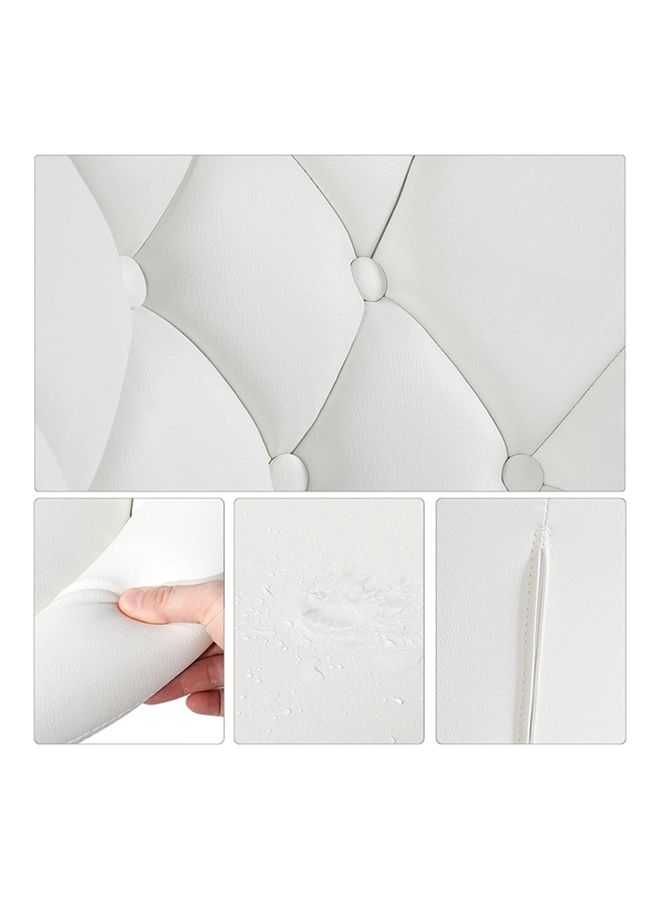 أيه كيه أف كرسي مفرد بقضيب دوارقابل للتعديل بتصميم عصري أبيض 48D x 50W x 105Hسم  - Image 2