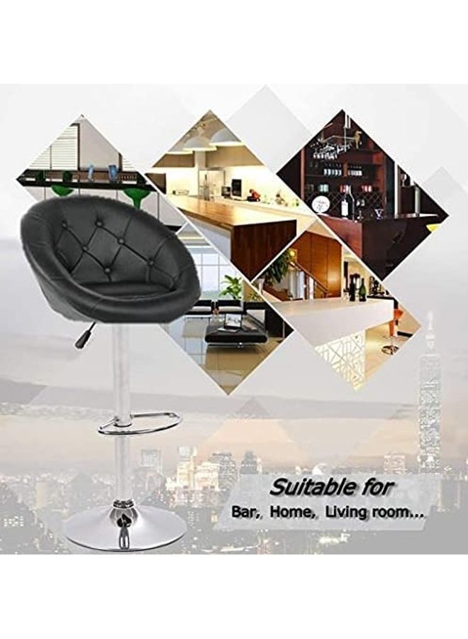 AKF Single Adjustable Modern Swivel Bar Chair Black 48D x 50W x 105Hcm - Image 2