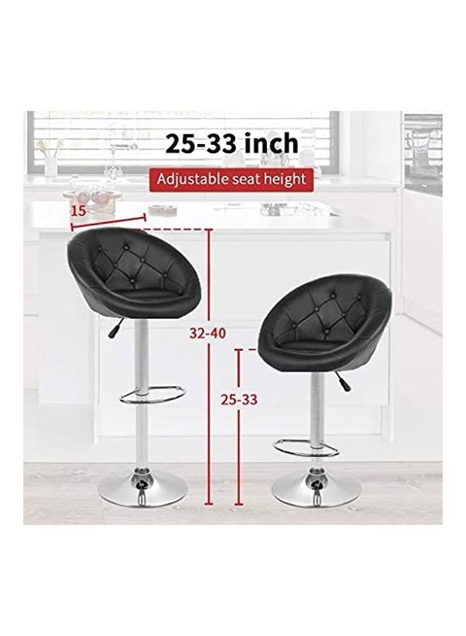 AKF Single Adjustable Modern Swivel Bar Chair Black 48D x 50W x 105Hcm - Image 4