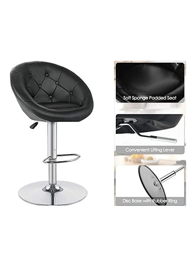 AKF Single Adjustable Modern Swivel Bar Chair Black 48D x 50W x 105Hcm - Image 5