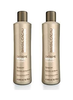 Cadiveu Pack Of 2 Extreme Repair Shampoo And Conditioner For Damaged hair Multicolour 600ml  - Image 1