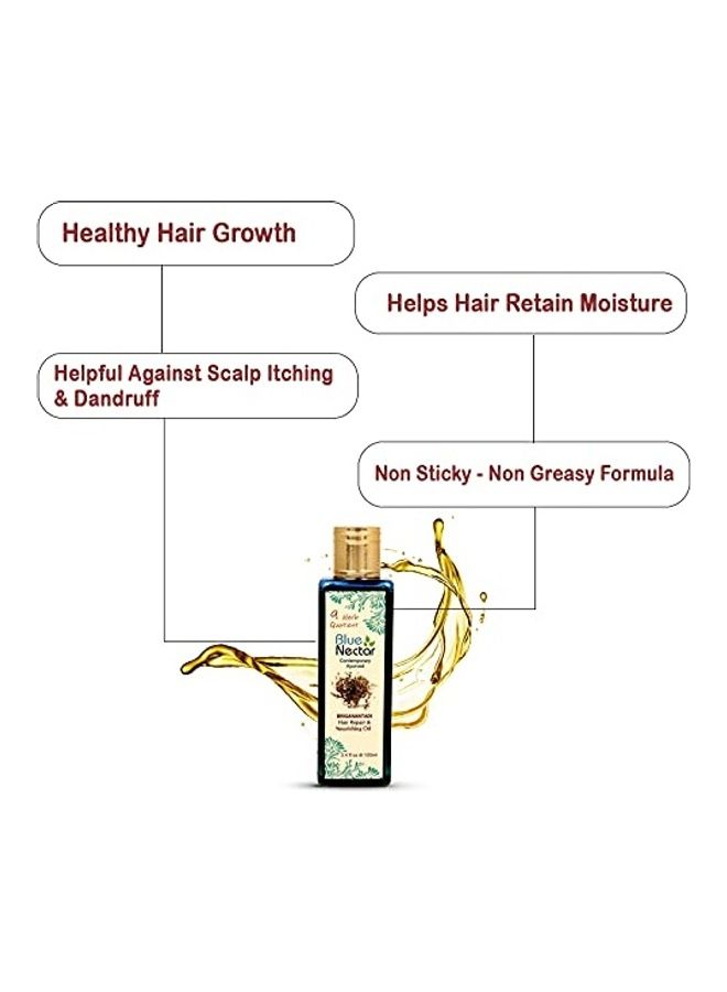 Blue Nectar Ayurvedic Hair Repair And Treatment Oil For Hair growth Multicolour 100ml  - Image 2