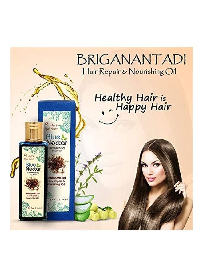 Blue Nectar Ayurvedic Hair Repair And Treatment Oil For Hair growth Multicolour 100ml  - Image 4