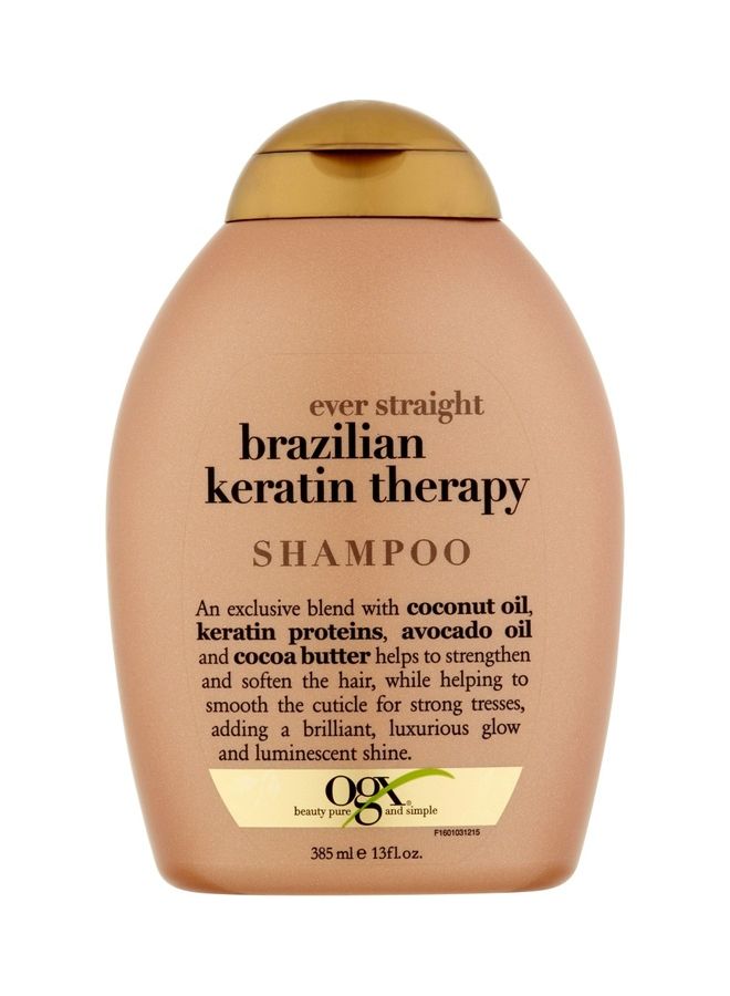 Ogx Ever Straight Brazilian Keratin Therapy Shampoo Multicolour 385ml - Image 1