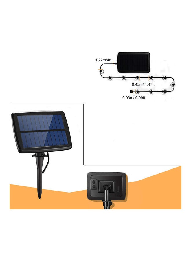 Generic - 10-LED Solar String Light Yellow - Image 1