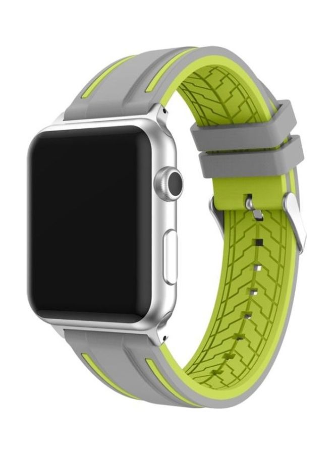 BGM - Replacement Band for Apple Watch Series 1/2/3/4/SE 38mm Grey/Green - Image 1