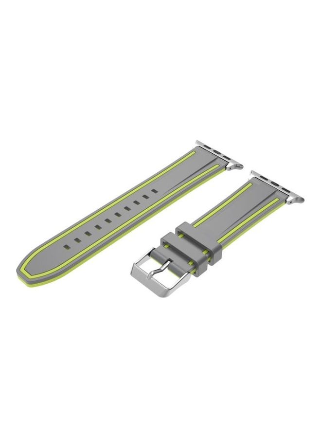 BGM - Replacement Band for Apple Watch Series 1/2/3/4/SE 38mm Grey/Green - Image 1