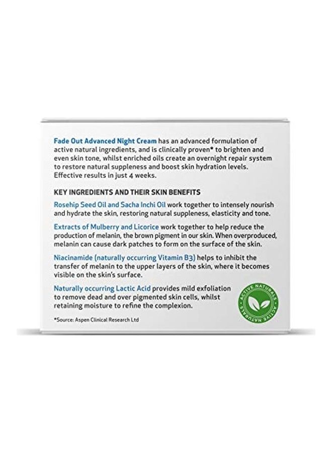 FADE OUT - Advanced Skincare Brightening Night Cream White 50ml - Image 1