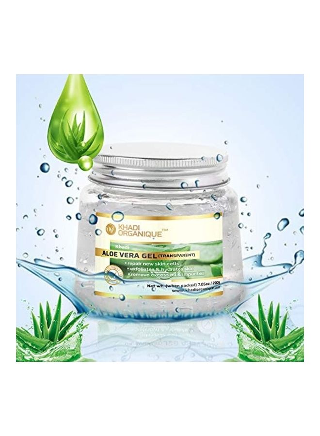 Khadi ORGANIQUE Aloe Vera white Gel Softening Skin Pack Of 2 White 200grams  - Image 1