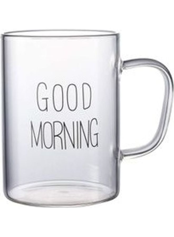 دوبكارت "كوب مطبوع بعبارة "Good Morning" مزود بمقبض شفاف  - Image 1