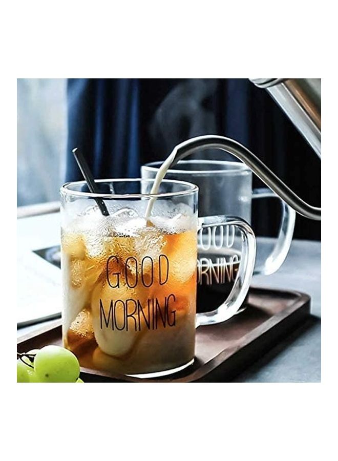 دوبكارت "كوب مطبوع بعبارة "Good Morning" مزود بمقبض شفاف  - Image 3