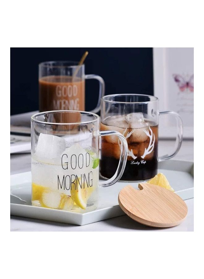 دوبكارت "كوب مطبوع بعبارة "Good Morning" مزود بمقبض شفاف  - Image 4