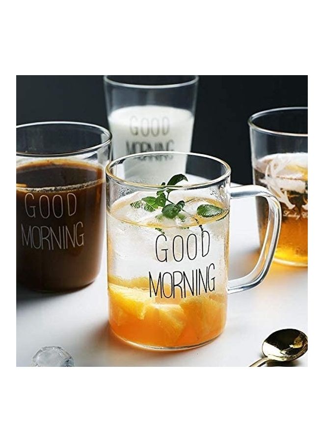 دوبكارت "كوب مطبوع بعبارة "Good Morning" مزود بمقبض شفاف  - Image 5