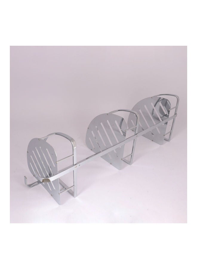 Triple Shelf Bathroom Caddy Silver 60x20x65cm  - Image 3