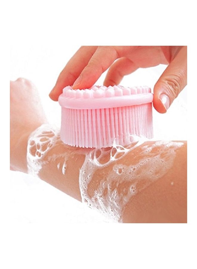 GoWorth 100% Silicone Bath and Shower Loofah Brush For Gentel Scrub Pink 4.5X1.3X2.9inch  - Image 5