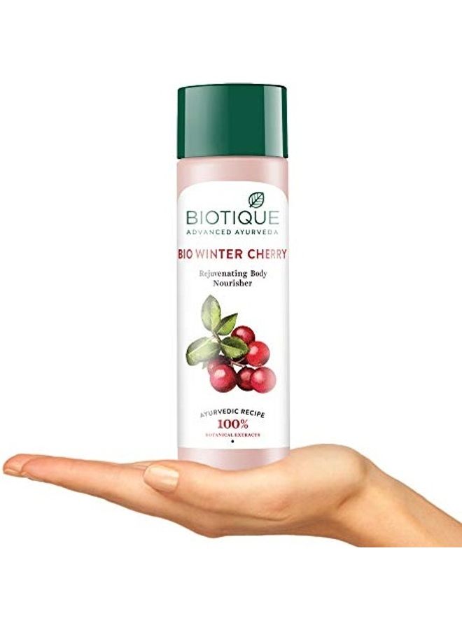 Biotique Bio Winter Cherry Rejuvenating Body Nourisher Lotion Pink 120ml - Image 4