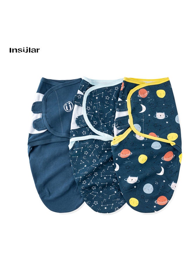 insular 3-Piece Soft Cotton Infant Sleeping Baby Swaddle Wrap - Image 5