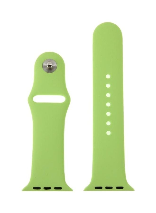 BGM Rubber Sport Watchband With Pin And Tuck Closure For Apple Watch 42mm Green - Image 2