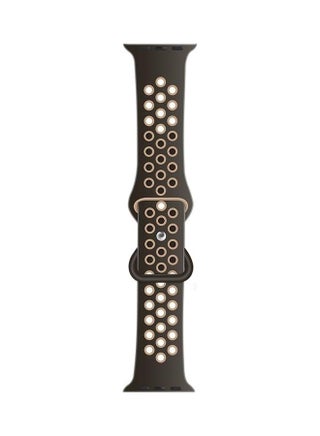 Butterfly Buckle Dual-Tone Replacement Strap Watchband For Apple Watch Series 6/SE/5/4/3/2/1 38-40mm Black - v1629160160/N50147774A_1