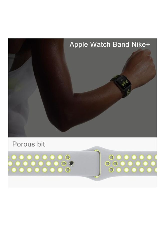 BGM - Replacement Wrist Strap For Apple Watch Series 6/SE/5/4 44mm And 3/2/1 42mm Red/Black - Image 1