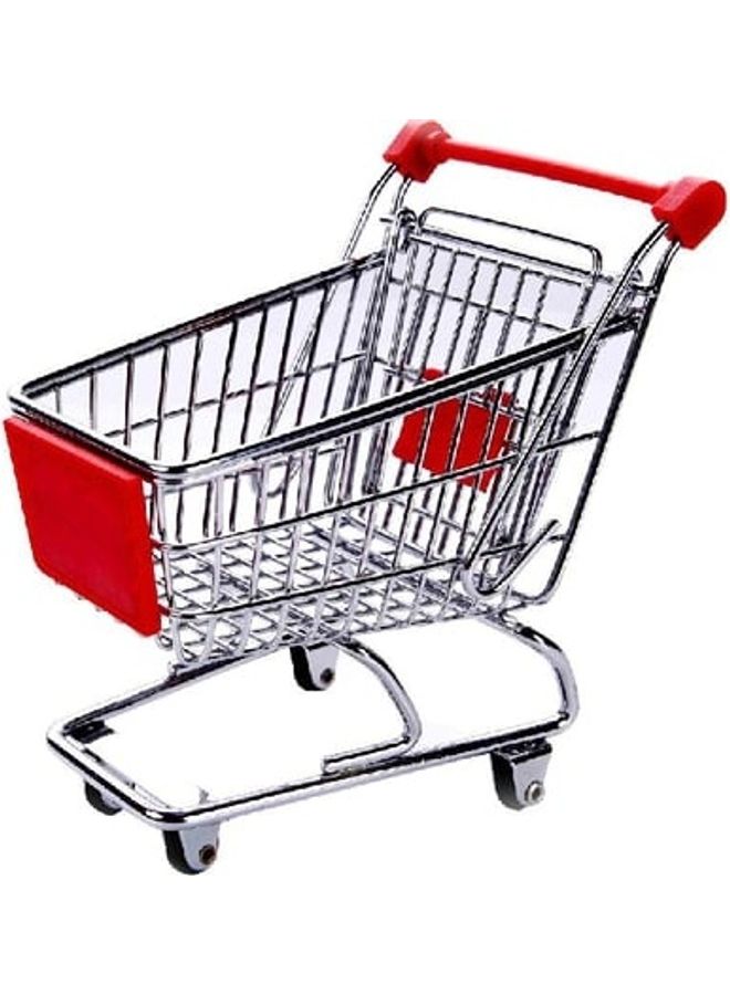 Generic Decorative Mini Cart Silver/Red 