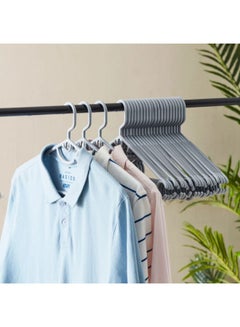 Home Box 24-Piece Prima Clothes Hanger Grey 41x21cm  - Image 3