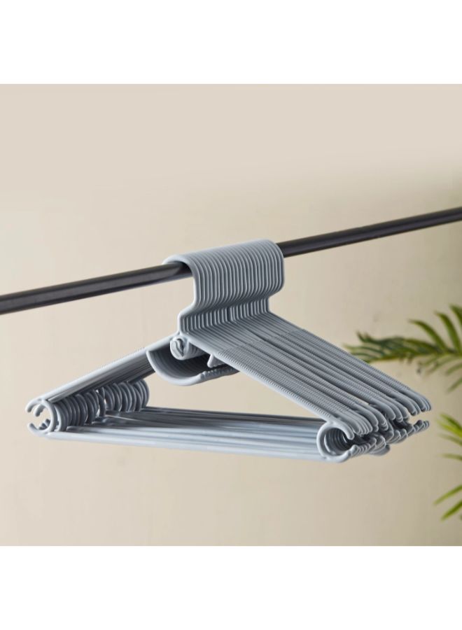 Home Box 24-Piece Prima Clothes Hanger Grey 41x21cm  - Image 4