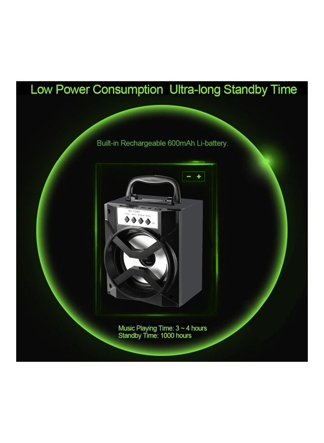 Wireless Bluetooth Speaker with TF Card Slot Black - Image 2