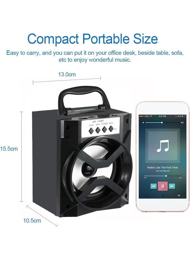 Wireless Bluetooth Speaker with TF Card Slot Black - Image 4