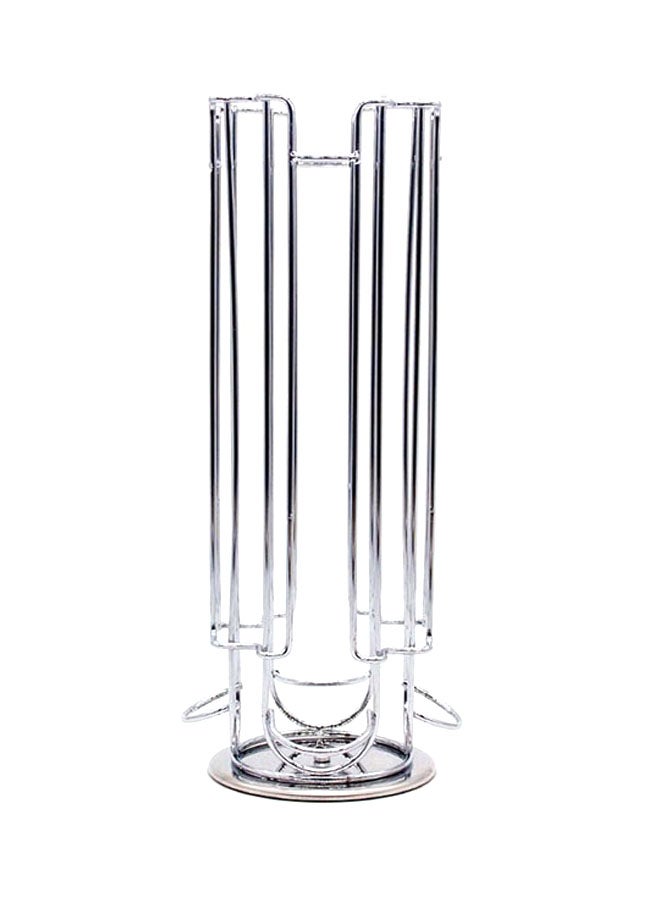 Rock Pow Coffee Capsule Storage Rack Silver 12x34x12cm - Image 1