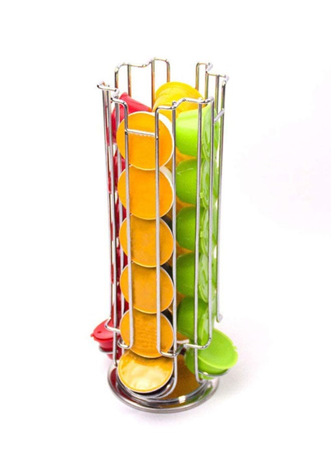 Rock Pow Coffee Capsule Storage Rack Silver 12x34x12cm - Image 2