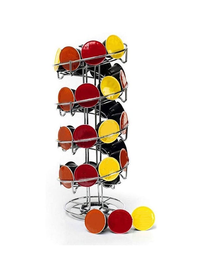 Coffee Capsule Storage Rack Silver 18x43x18cm