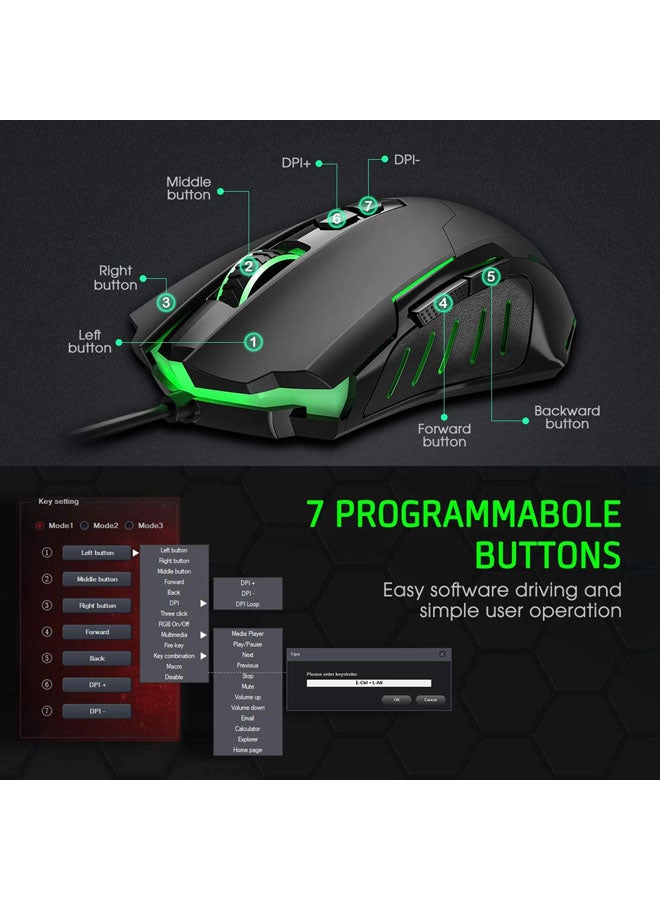 Rock Pow - Mechanical Gaming Keyboard And Mouse - wired - Image 1