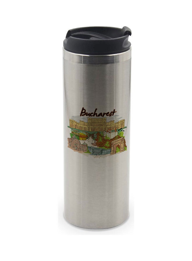 Bucharest Printed Tumbler With Lid Multicolour