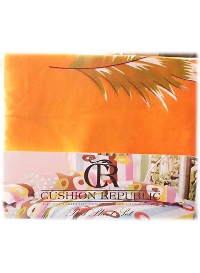 Flat Single Bedsheet with Pillow Case Set Multicolor 139 x 236 cmcm 