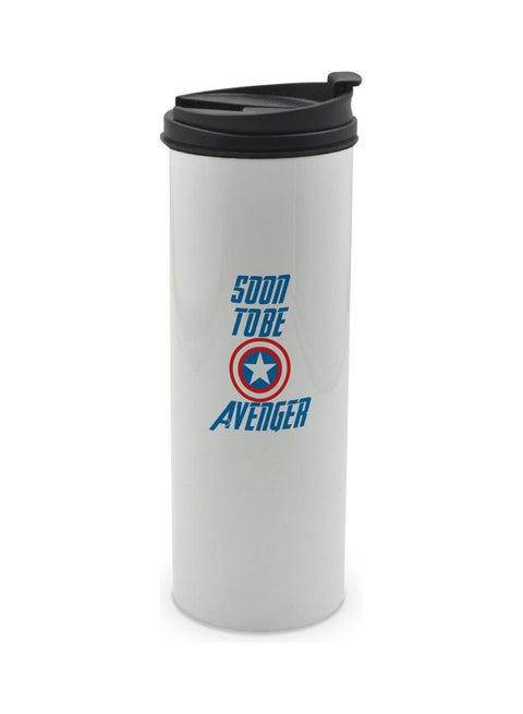 Funny Avengers Quote Printed Tumbler With Lid Multicolour 400ml