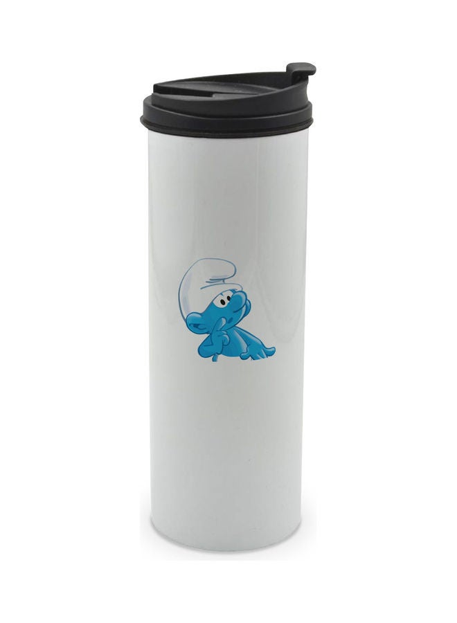 LIT - Smurf Printed Tumbler With Lid White/Black/Blue - Image 1