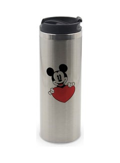 LIT Love Mickey Mouse Printed Double Wall Tumbler With Lid Multicolour 400ml  - Image 1
