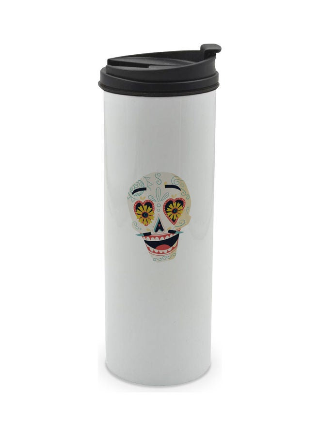 LIT Spanish Festival Printed Double Wall Tumbler With Lid Multicolour 400ml - Image 1