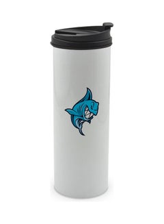 Mascot Shark Printed Double Wall Tumbler With Lid Multicolour 400ml