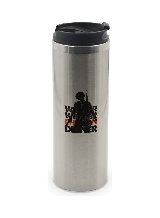 LIT PUBG Design Double Wall Tumbler With Lid Multicolour 400ml  - Image 1