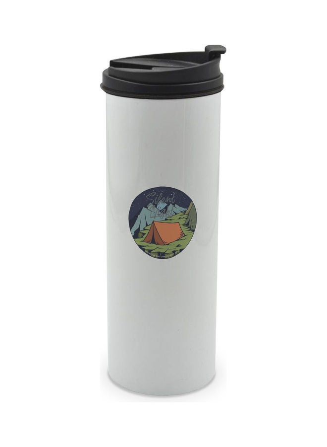 LIT - Silent Night Design Printed Double Wall Tumbler With Lid Multicolour 400ml - Image 1