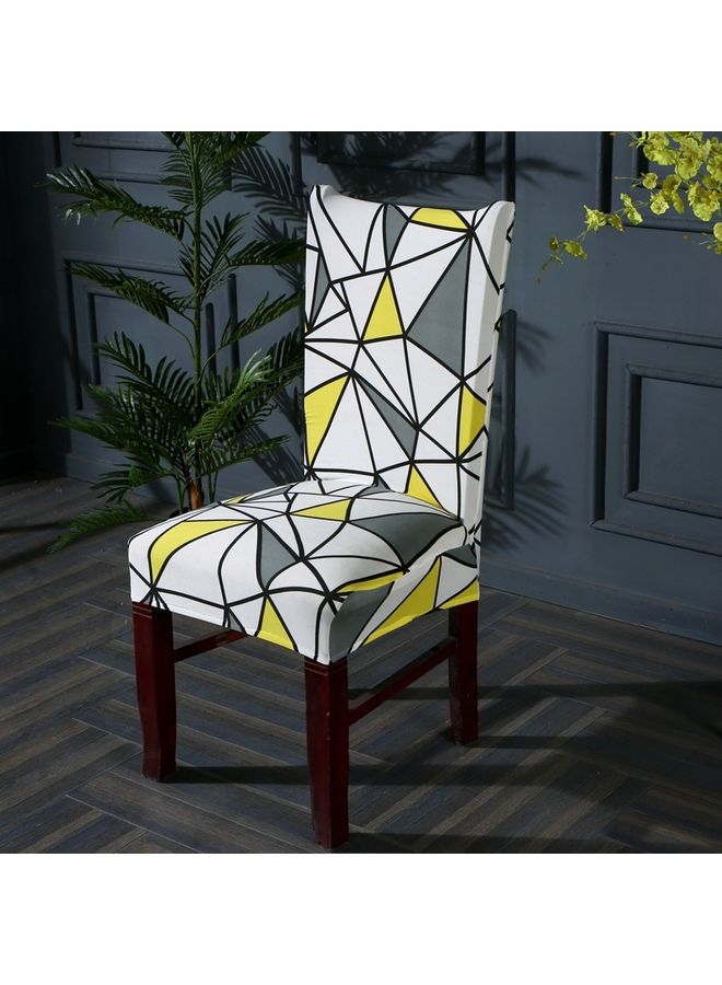 1-Piece Elastic Chair Cover Multicolour 55x60x10cm