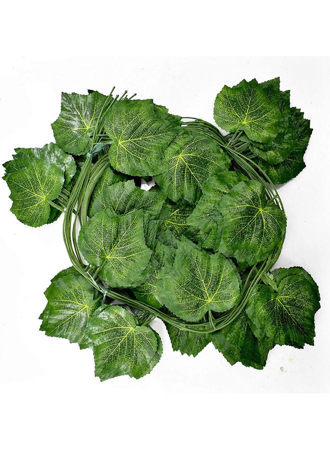 LINGWEI 12 Strands Creeper lvy Leaf Plants Green 220x14x3cm  - Image 1