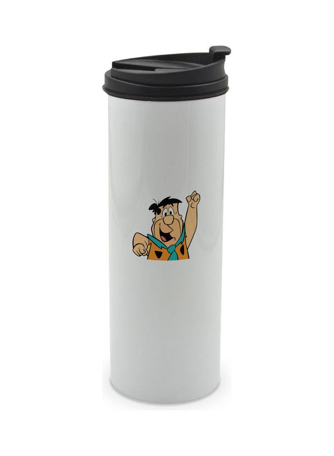 LIT Fred Flintstone Printed Tumbler With Lid Multicolour 400ml  - Image 1
