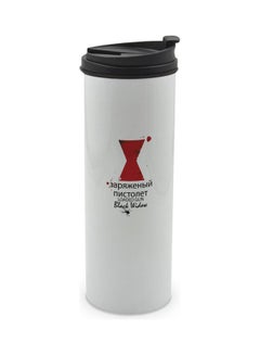 Avengers Theme Black Widow Printed Tumbler With Lid Multicolour 400ml