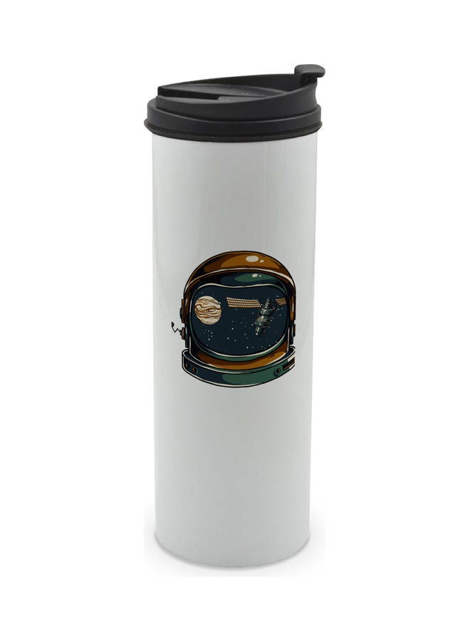 LIT Astronaut Helmet Printed Double Wall Tumbler With Lid Multicolour 400ml - Image 1