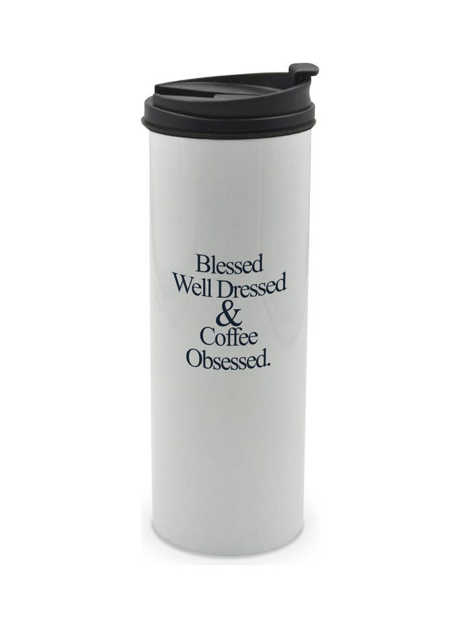 LIT Blessed Well Dressed Printed Tumbler With Lid Multicolour 400ml - Image 1